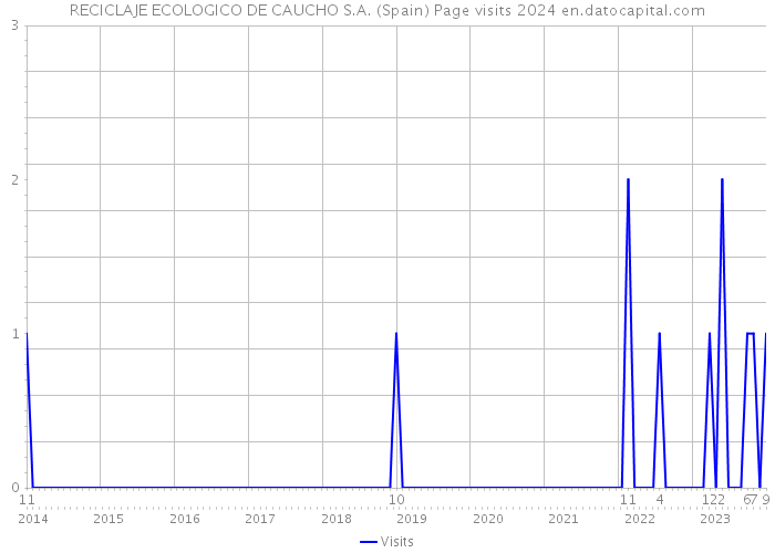 RECICLAJE ECOLOGICO DE CAUCHO S.A. (Spain) Page visits 2024 
