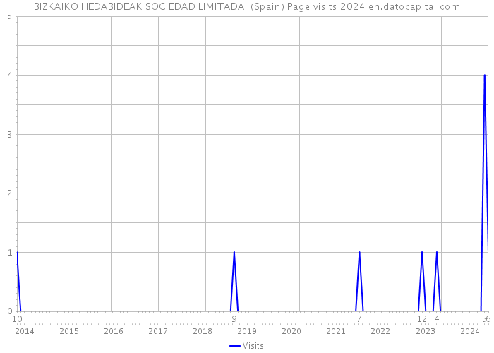 BIZKAIKO HEDABIDEAK SOCIEDAD LIMITADA. (Spain) Page visits 2024 