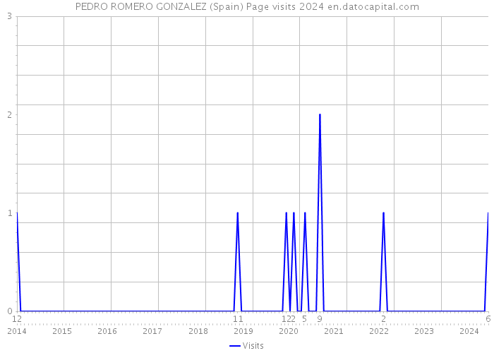 PEDRO ROMERO GONZALEZ (Spain) Page visits 2024 