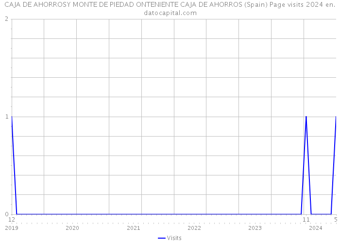CAJA DE AHORROSY MONTE DE PIEDAD ONTENIENTE CAJA DE AHORROS (Spain) Page visits 2024 
