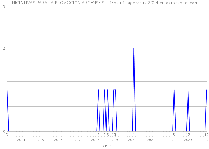 INICIATIVAS PARA LA PROMOCION ARCENSE S.L. (Spain) Page visits 2024 