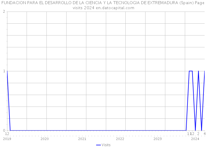 FUNDACION PARA EL DESARROLLO DE LA CIENCIA Y LA TECNOLOGIA DE EXTREMADURA (Spain) Page visits 2024 