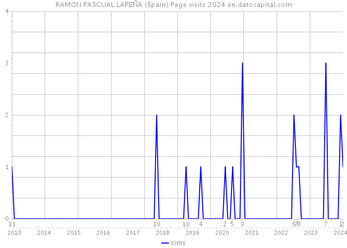 RAMON PASCUAL LAPEÑA (Spain) Page visits 2024 