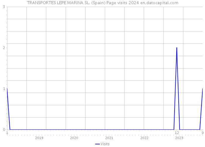 TRANSPORTES LEPE MARINA SL. (Spain) Page visits 2024 