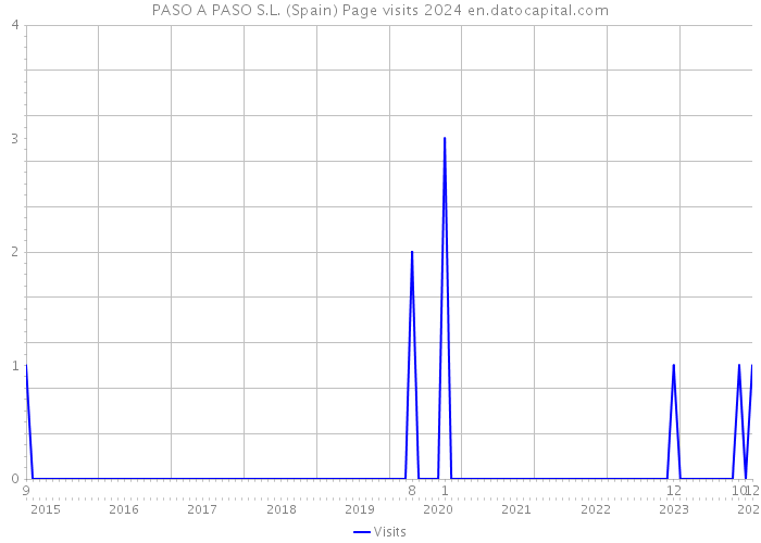 PASO A PASO S.L. (Spain) Page visits 2024 