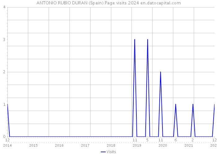 ANTONIO RUBIO DURAN (Spain) Page visits 2024 