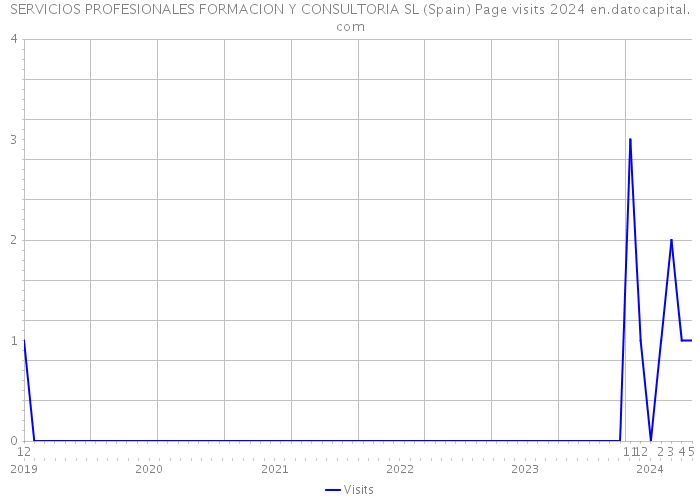 SERVICIOS PROFESIONALES FORMACION Y CONSULTORIA SL (Spain) Page visits 2024 