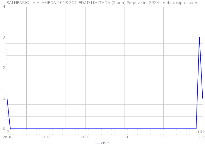 BALNEARIO LA ALAMEDA 2016 SOCIEDAD LIMITADA (Spain) Page visits 2024 