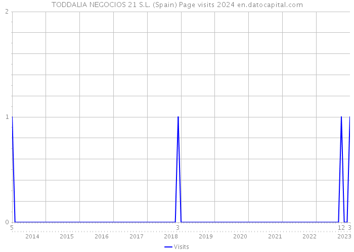 TODDALIA NEGOCIOS 21 S.L. (Spain) Page visits 2024 