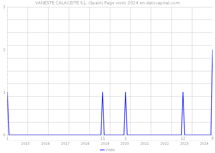 VANESTE CALACEITE S.L. (Spain) Page visits 2024 