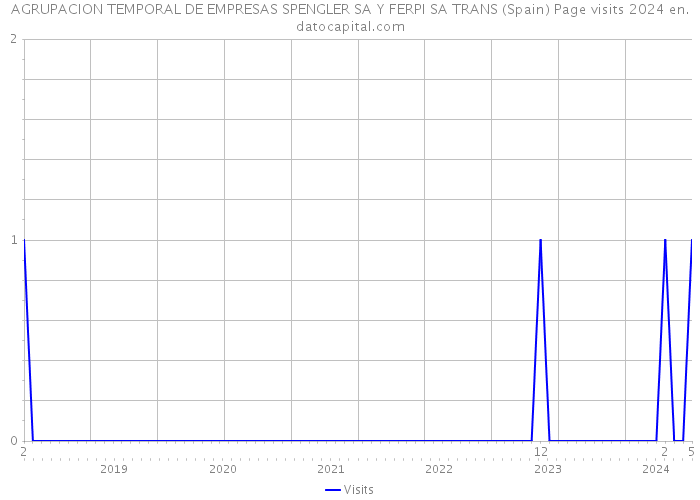 AGRUPACION TEMPORAL DE EMPRESAS SPENGLER SA Y FERPI SA TRANS (Spain) Page visits 2024 