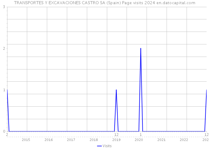 TRANSPORTES Y EXCAVACIONES CASTRO SA (Spain) Page visits 2024 