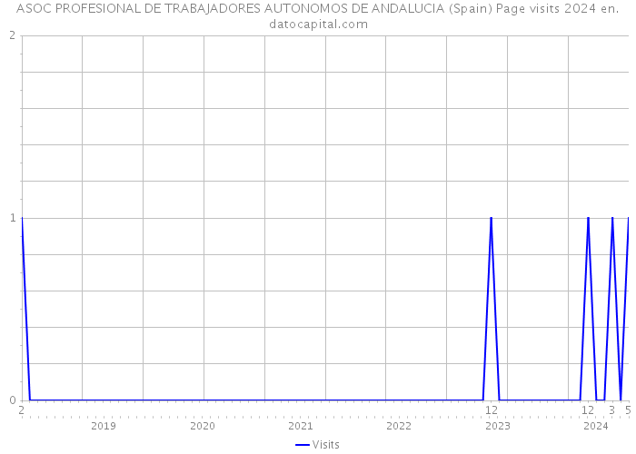 ASOC PROFESIONAL DE TRABAJADORES AUTONOMOS DE ANDALUCIA (Spain) Page visits 2024 