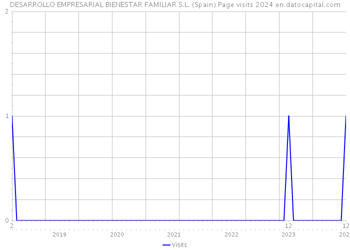 DESARROLLO EMPRESARIAL BIENESTAR FAMILIAR S.L. (Spain) Page visits 2024 