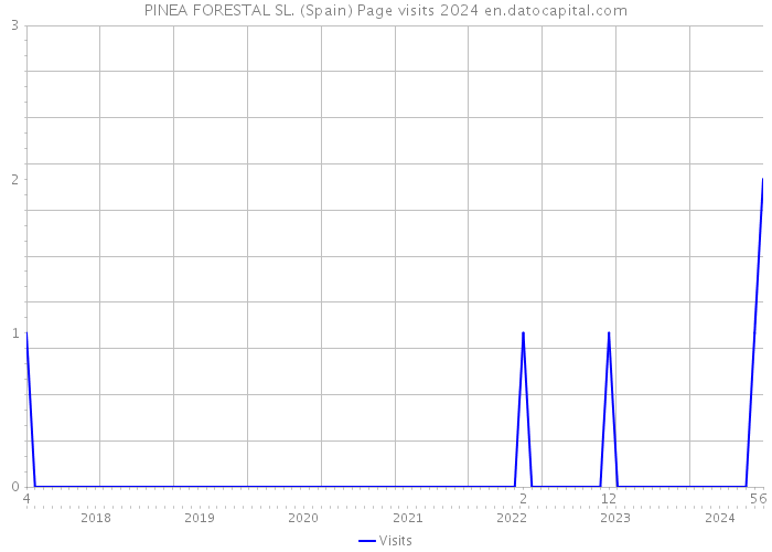 PINEA FORESTAL SL. (Spain) Page visits 2024 