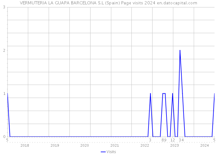VERMUTERIA LA GUAPA BARCELONA S.L (Spain) Page visits 2024 