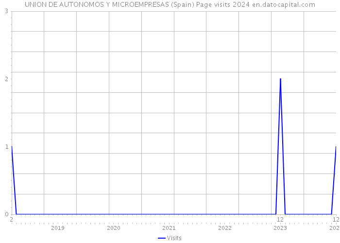 UNION DE AUTONOMOS Y MICROEMPRESAS (Spain) Page visits 2024 