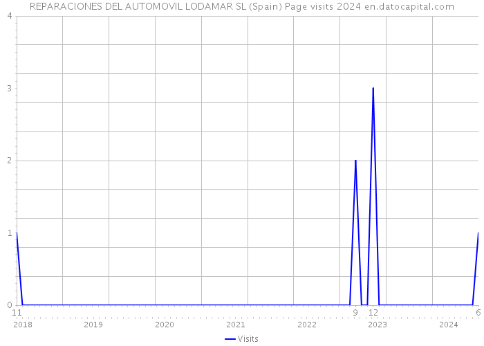 REPARACIONES DEL AUTOMOVIL LODAMAR SL (Spain) Page visits 2024 