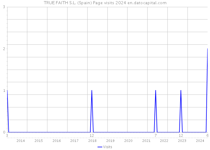 TRUE FAITH S.L. (Spain) Page visits 2024 