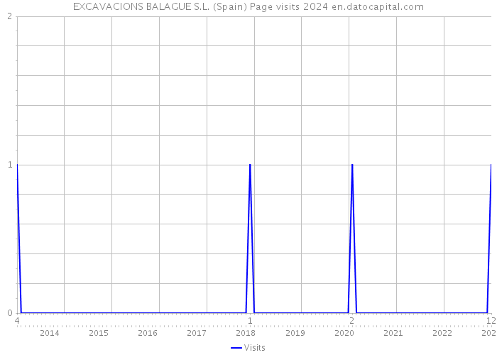 EXCAVACIONS BALAGUE S.L. (Spain) Page visits 2024 