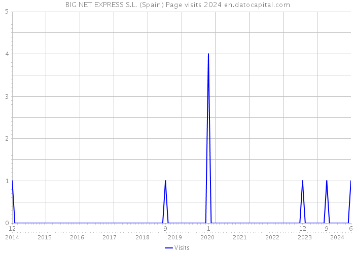 BIG NET EXPRESS S.L. (Spain) Page visits 2024 
