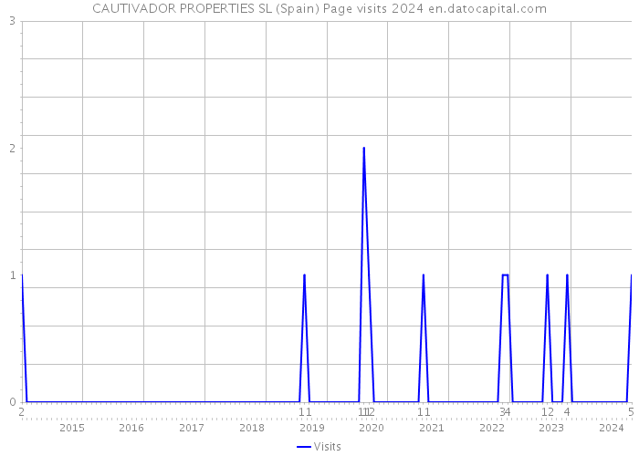 CAUTIVADOR PROPERTIES SL (Spain) Page visits 2024 