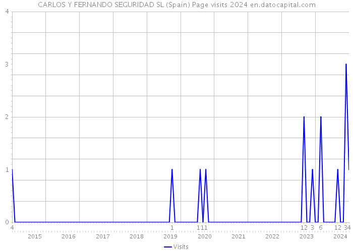 CARLOS Y FERNANDO SEGURIDAD SL (Spain) Page visits 2024 