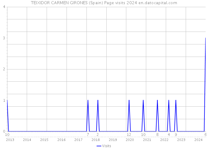 TEIXIDOR CARMEN GIRONES (Spain) Page visits 2024 