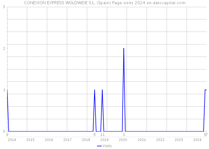 CONEXION EXPRESS WOLDWIDE S.L. (Spain) Page visits 2024 