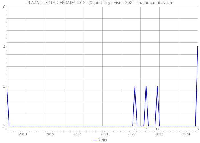 PLAZA PUERTA CERRADA 13 SL (Spain) Page visits 2024 