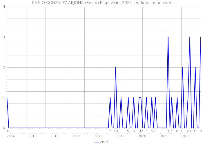 PABLO GONZALEZ ARJONA (Spain) Page visits 2024 