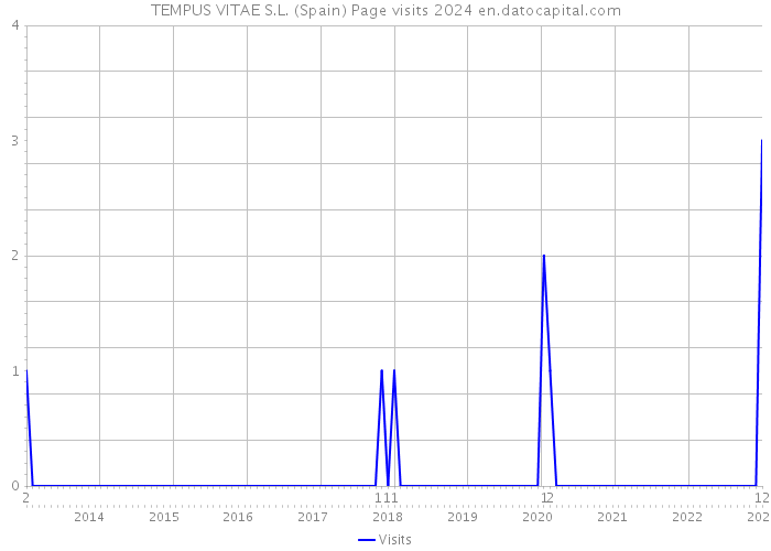 TEMPUS VITAE S.L. (Spain) Page visits 2024 