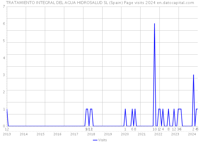 TRATAMIENTO INTEGRAL DEL AGUA HIDROSALUD SL (Spain) Page visits 2024 