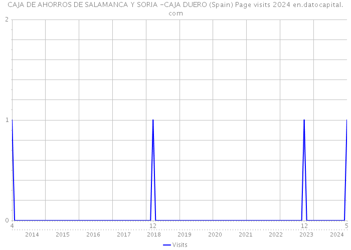 CAJA DE AHORROS DE SALAMANCA Y SORIA -CAJA DUERO (Spain) Page visits 2024 