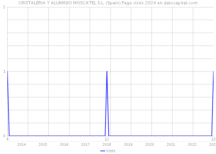 CRISTALERIA Y ALUMINIO MOSCATEL S.L. (Spain) Page visits 2024 