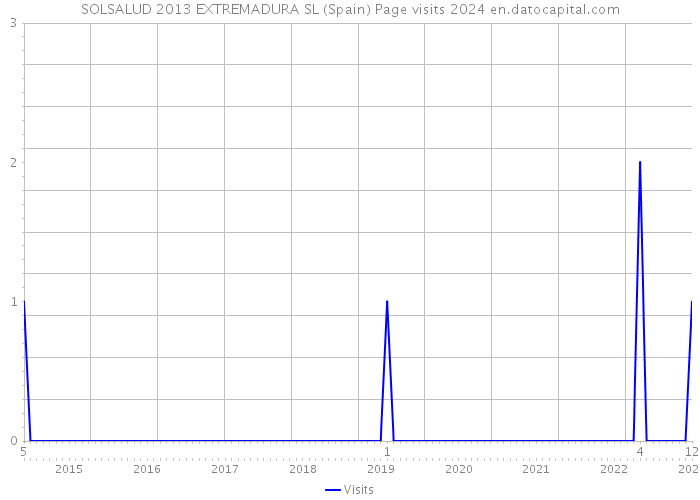 SOLSALUD 2013 EXTREMADURA SL (Spain) Page visits 2024 