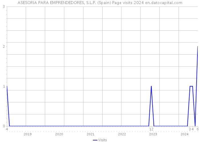 ASESORIA PARA EMPRENDEDORES, S.L.P. (Spain) Page visits 2024 