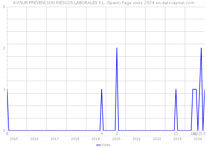 AVISUR PREVENCION RIESGOS LABORALES S.L. (Spain) Page visits 2024 