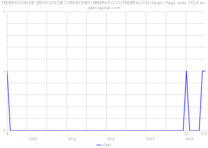 FEDERACION DE SERVICIOS DE COMISIONES OBRERAS (CCO FEDERACION (Spain) Page visits 2024 