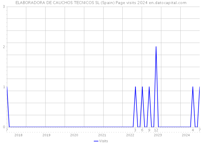 ELABORADORA DE CAUCHOS TECNICOS SL (Spain) Page visits 2024 