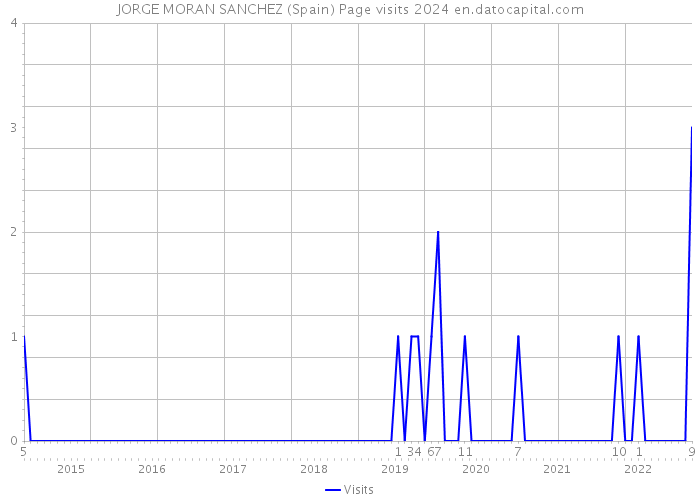 JORGE MORAN SANCHEZ (Spain) Page visits 2024 