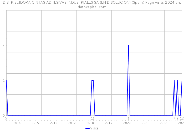 DISTRIBUIDORA CINTAS ADHESIVAS INDUSTRIALES SA (EN DISOLUCION) (Spain) Page visits 2024 