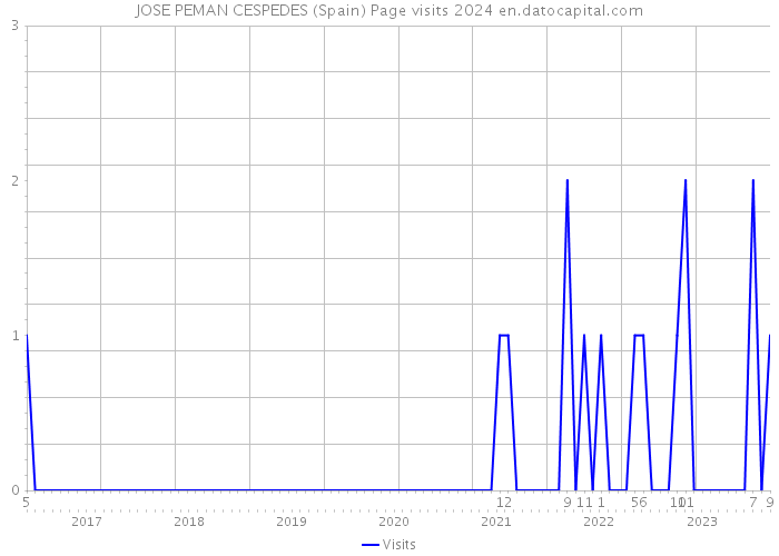 JOSE PEMAN CESPEDES (Spain) Page visits 2024 