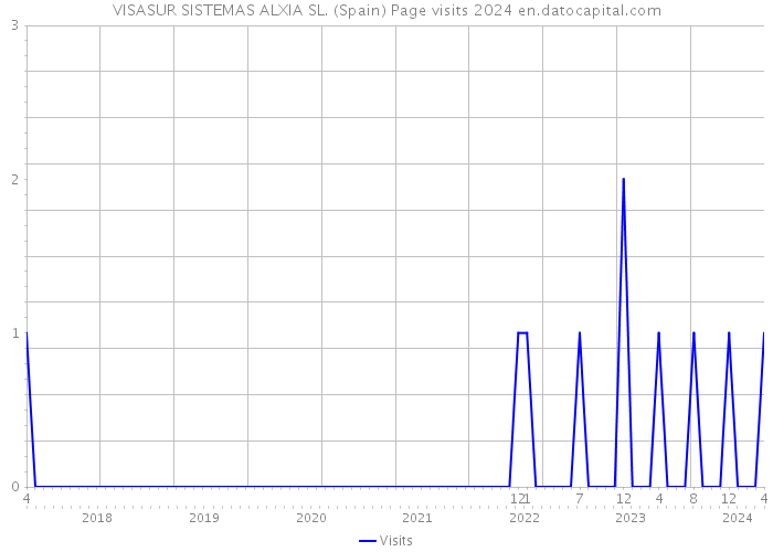 VISASUR SISTEMAS ALXIA SL. (Spain) Page visits 2024 