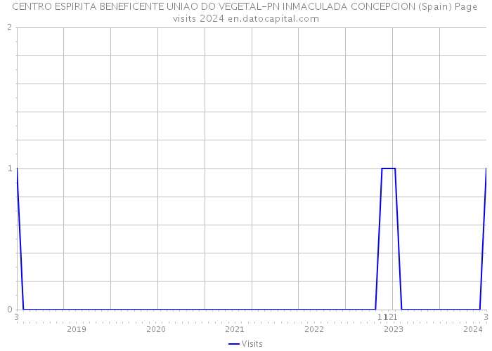 CENTRO ESPIRITA BENEFICENTE UNIAO DO VEGETAL-PN INMACULADA CONCEPCION (Spain) Page visits 2024 