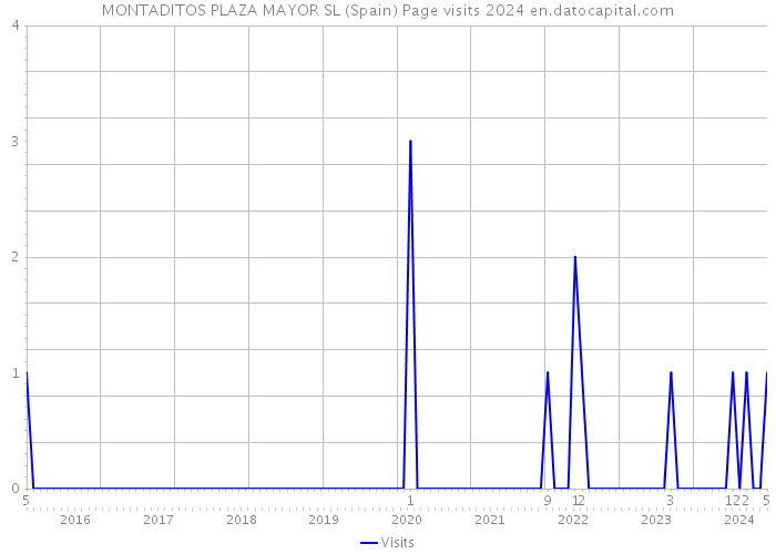 MONTADITOS PLAZA MAYOR SL (Spain) Page visits 2024 