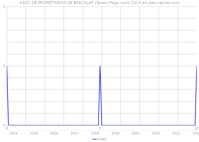 ASOC DE PROPIETARIOS DE BINICALAF (Spain) Page visits 2024 