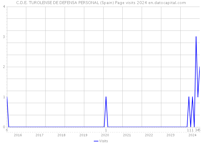 C.D.E. TUROLENSE DE DEFENSA PERSONAL (Spain) Page visits 2024 