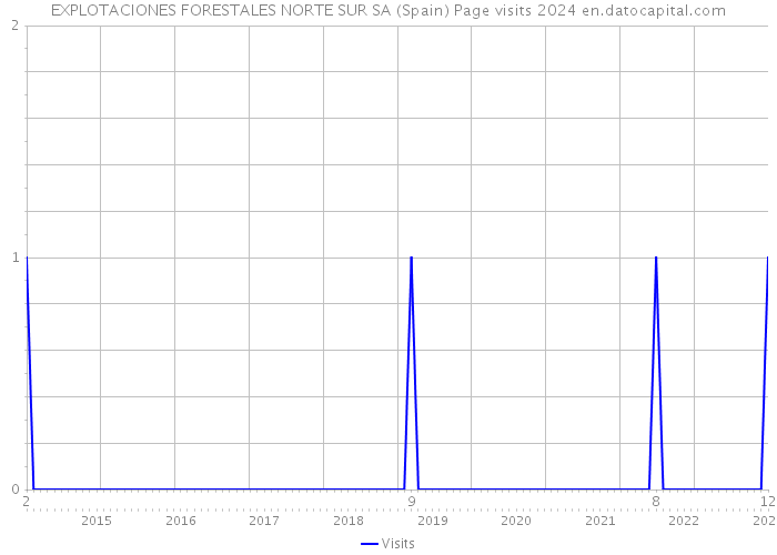 EXPLOTACIONES FORESTALES NORTE SUR SA (Spain) Page visits 2024 