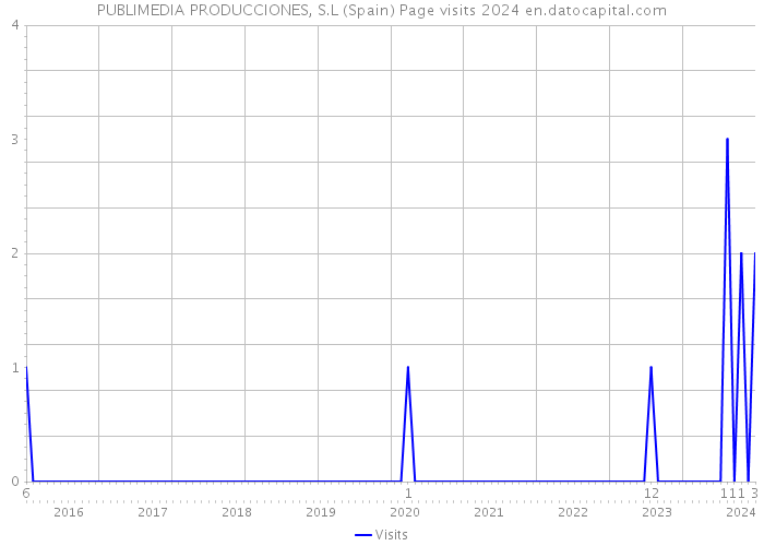 PUBLIMEDIA PRODUCCIONES, S.L (Spain) Page visits 2024 